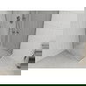 Mexen Roma Duo Duschkabine schwenkbar 80 x 80 cm, transparent, Chrom + Duschwanne Flat - 854-080-080-01-02-4010