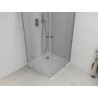 Mexen Roma Duo hinged dušinurk 80 x 80 cm, läbipaistev, kroom + Flat dušialus - 854-080-080-01-02-4010