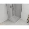 Mexen Roma Duo swing shower cabin 80 x 80 cm, transparent, chrome + Flat tray - 854-080-080-01-02-4010