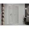 Mexen Roma Duo hinged dušinurk 80 x 80 cm, läbipaistev, kroom + Flat dušialus - 854-080-080-01-02-4010