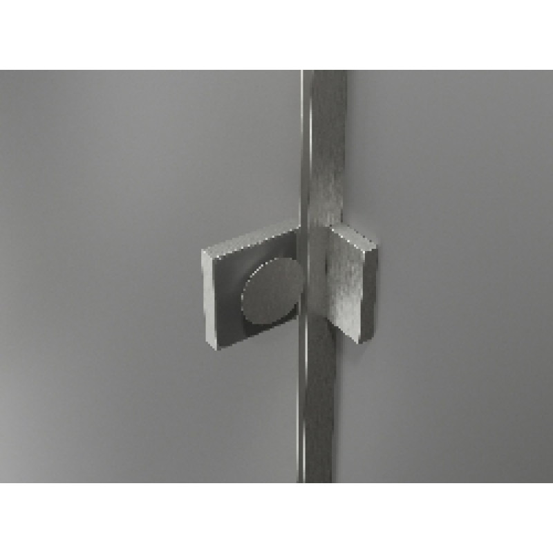 Mexen Lunar T tuš kabina s preklopnim vratima lijeva 115 x 100 cm, prozirna, brušeni nikal - 834T-115-100-97-00-L