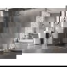 Mexen Lunar T Duschkabine Schwenktür links 140 x 100 cm, transparent, gebürsteter Nickel - 834T-140-100-97-00-L