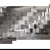 Mexen Lunar T Duschkabine Schwenktür links 140 x 100 cm, transparent, gebürsteter Nickel - 834T-140-100-97-00-L