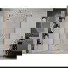 Mexen Roma Duo Duschkabine mit Schwingtür 70 x 70 cm, transparent, gold + Flat Duschwanne - 854-070-070-50-02-4010G