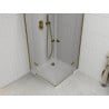 Mexen Roma Duo cabine de douche pivotante 70 x 70 cm, transparent, or + receveur Flat - 854-070-070-50-02-4010G
