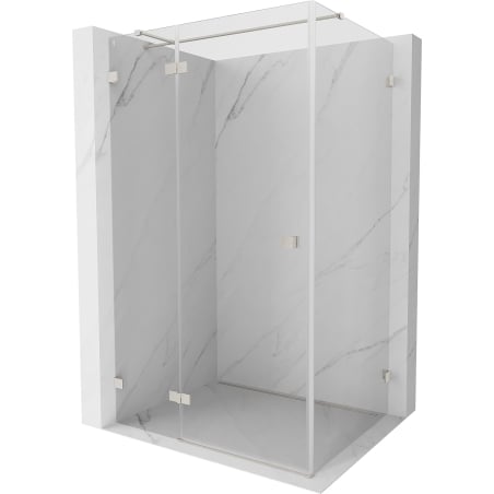 Mexen Lunar T douchecabine draaideur links 130 x 110 cm, transparant, geborsteld nikkel - 834T-130-110-97-00-L