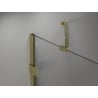 Mexen Lunar-B Duschkabine schwenkbar links 90 x 90 cm, transparent, gold - 832-090-090-50-00-L