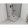Mexen Roma Duo cabine de douche pivotante 70 x 70 cm, transparent, noir + receveur Flat - 854-070-070-70-02-4010B