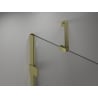 Mexen Lunar-B Duschkabine schwenkbar links 70 x 70 cm, transparent, gold gebürstet - 832-070-070-55-00-L