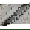 Mexen Roma Duo douchecabine scharnierend 80 x 80 cm, transparant, zwart + Flat douchebak - 854-080-080-70-02-4010B