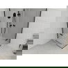 Mexen Roma Duo Duschkabine, Schwingtür 80 x 80 cm, transparent, schwarz + Duschwanne Flat - 854-080-080-70-02-4010B