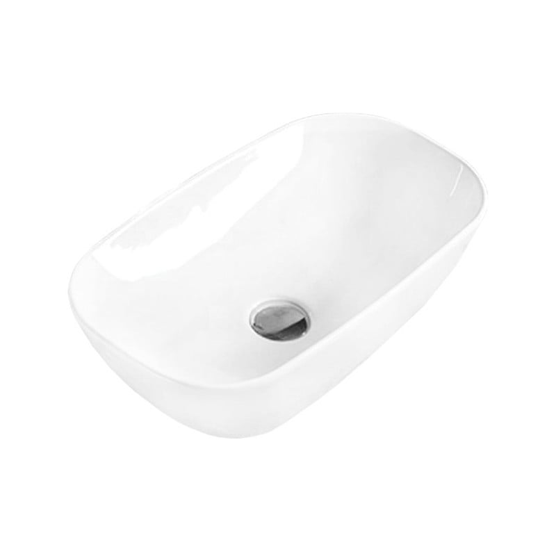 Mexen Klara lavabo sobre encimera 46 x 23 cm, blanco - 21564600