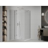Mexen Roma draaibare douchecabine 70 x 70 cm, transparant, chroom + Flat douchebak - 854-070-070-01-00-4010