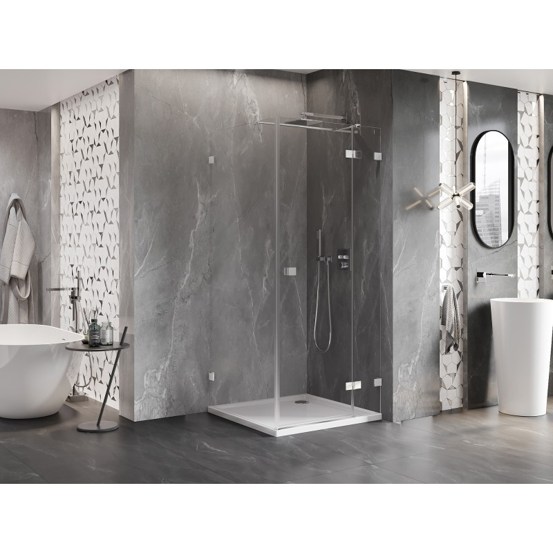Mexen Lunar T tuš kabina desna vrata 110 x 110 cm, prozirna, krom - 834T-110-110-01-00-P