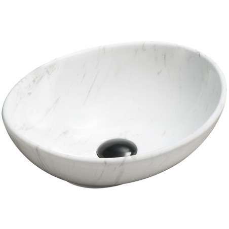 Mexen Elza countertop sink 40 x 33 cm, white stone - 21014092