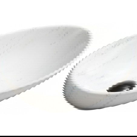 Mexen Elza lavabo à poser 40 x 33 cm, pierre blanche - 21014092