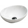 Mexen Elza countertop sink 40 x 33 cm, white stone - 21014092