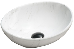 Mexen Elza countertop sink 40 x 33 cm, white stone - 21014092