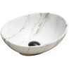 Mexen Elza above-counter sink 40 x 33 cm, white stone - 21014091
