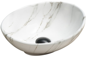 Mexen Elza lavabo da appoggio 40 x 33 cm, bianco pietra - 21014091