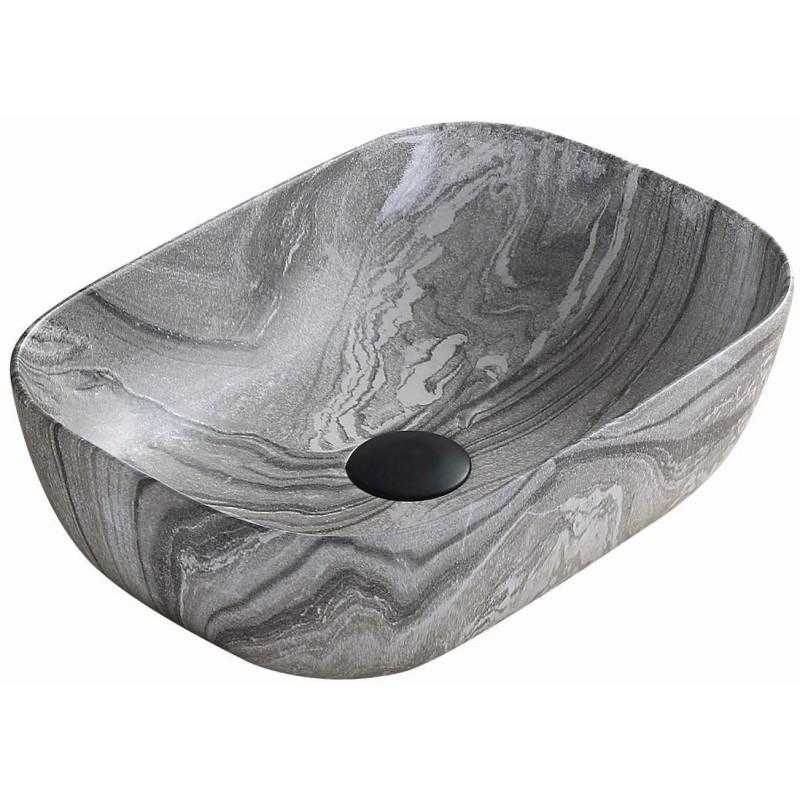 Mexen Rita umivaonik nadgradni 45 x 32 cm, sivi kamen - 21084593