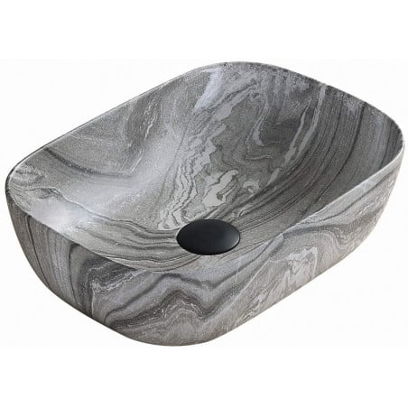 Mexen Rita opzetwastafel 45 x 32 cm, grijze steen - 21084593