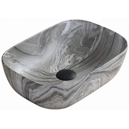 Mexen Rita umivaonik nadgradni 45 x 32 cm, sivi kamen - 21084593