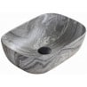 Mexen Rita opzetwastafel 45 x 32 cm, grijze steen - 21084593