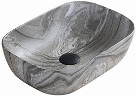Mexen Rita lavabo sur plan 45 x 32 cm, pierre grise - 21084593