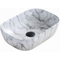 Mexen Rita umywalka nablatowa 45 x 32 cm, biała kamień - 21084591 Mexen Rita umywalka nablatowa 45 x 32 cm, biała kamień - 21084591