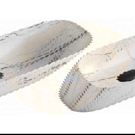 Mexen Rita bänkskiva tvättställ 45 x 32 cm, beige sten - 21084592