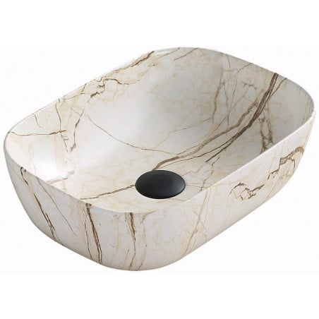 Mexen Rita wastafel opbouw 45 x 32 cm, beige steen - 21084592