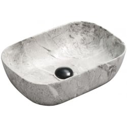 Mexen Rita lavabo sobre encimera 45 x 32 cm, piedra gris - 21084598