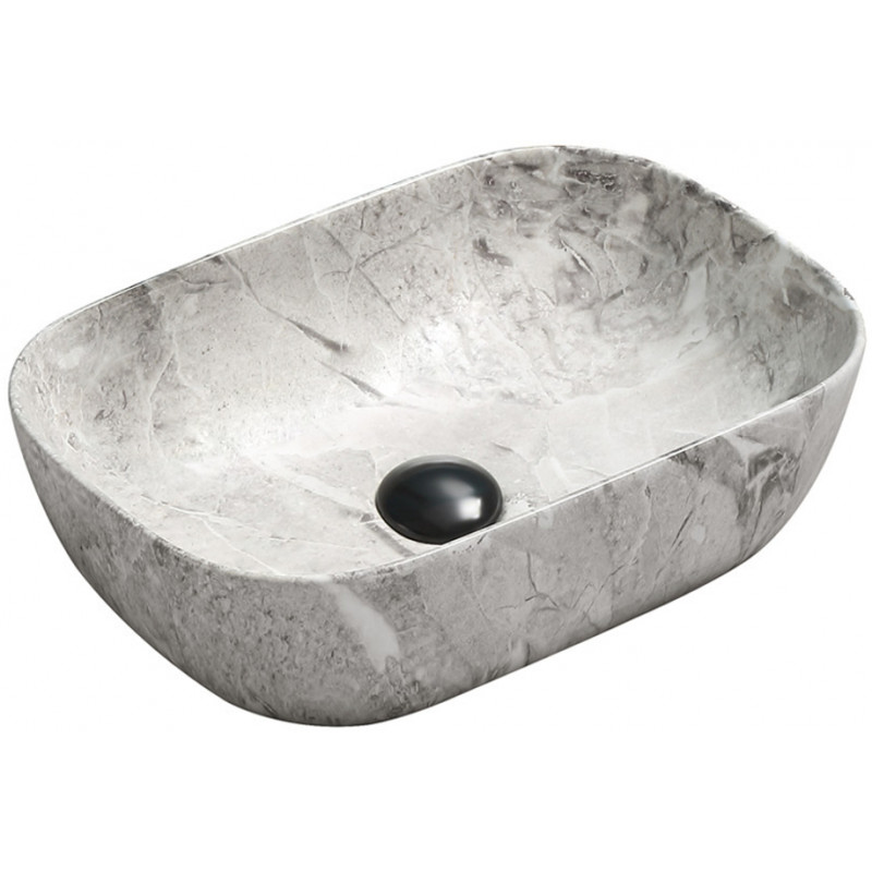 Mexen Rita opzetwastafel 45 x 32 cm, grijs steen - 21084598