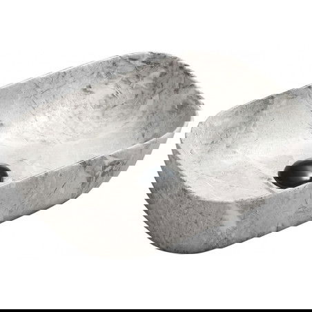 Mexen Rita lavabo da appoggio 45 x 32 cm, pietra grigia - 21084598