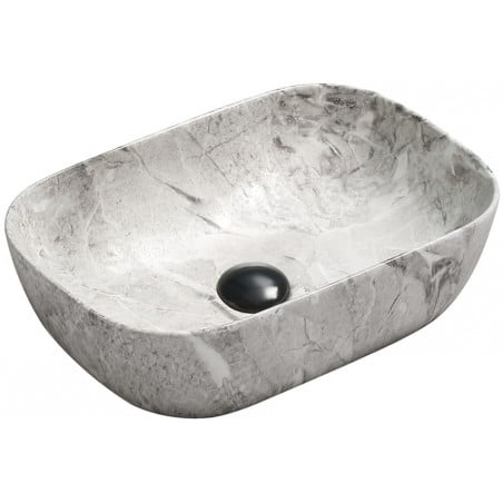 Mexen Rita lavabo sobre encimera 45 x 32 cm, piedra gris - 21084598