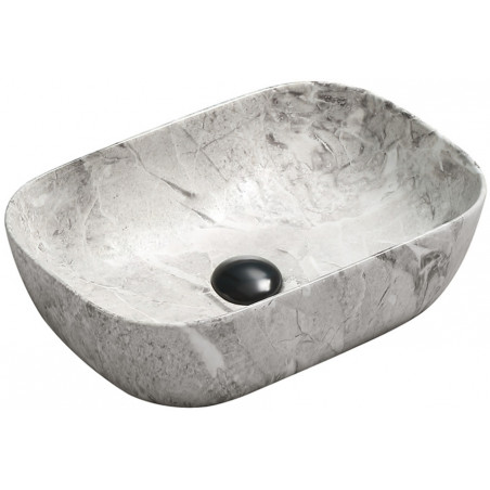 Mexen Rita opzetwastafel 45 x 32 cm, grijs steen - 21084598