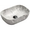 Mexen Rita lavabo sobre encimera 45 x 32 cm, piedra gris - 21084598