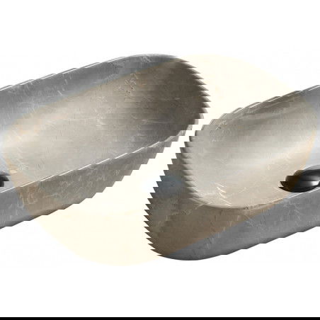 Mexen Rita lavabo sobre encimera 45 x 32 cm, piedra beige - 21084597