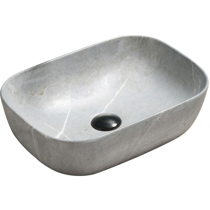Mexen Rita opzetwastafel 45 x 32 cm, grijze steen - 21084596
