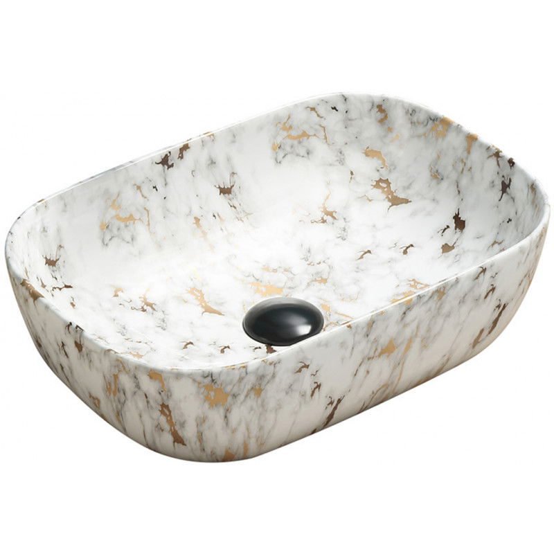 Mexen Rita opbouw waskom 45 x 32 cm, wit steen - 21084595