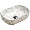 Mexen Rita countertop washbasin 45 x 32 cm, white stone - 21084595