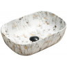 Mexen Rita opbouw wastafel 45 x 32 cm, witte steen - 21084595