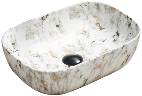 Mexen Rita countertop washbasin 45 x 32 cm, white stone - 21084595