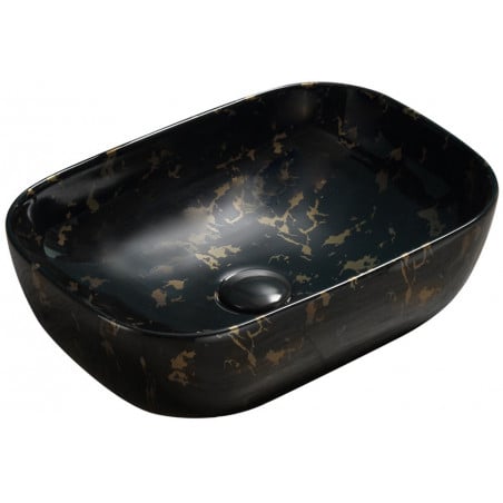 Mexen Rita opbouw waskom 45 x 32 cm, zwarte steen - 21084594