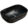 Mexen Rita opbouw waskom 45 x 32 cm, zwarte steen - 21084594
