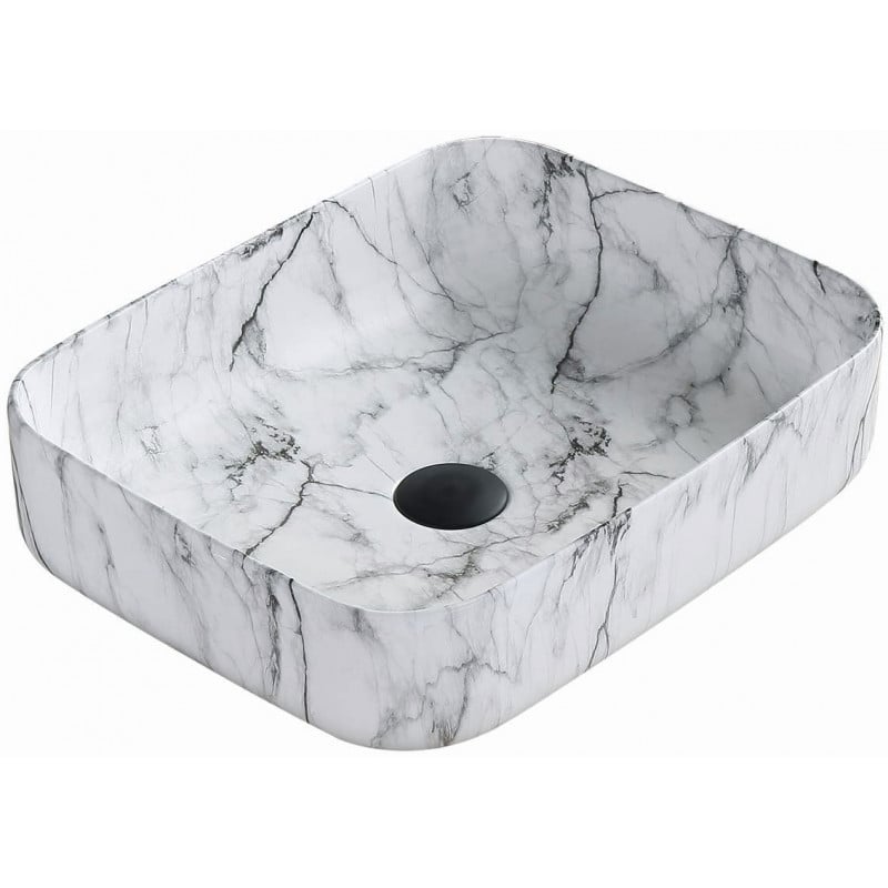 Mexen Carla countertop washbasin 50 x 39 cm, white stone - 21555093