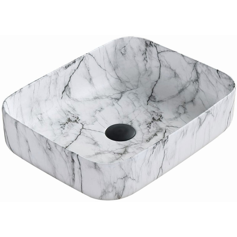 Mexen Carla pealsink 50 x 39 cm, valge kivi - 21555093