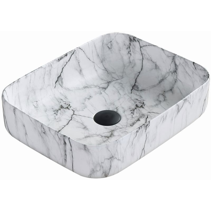 Mexen Carla umivaonik na radnoj površini 50 x 39 cm, bijeli kamen - 21555093