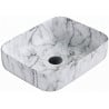 Mexen Carla opbouwwastafel 50 x 39 cm, witte steen - 21555093